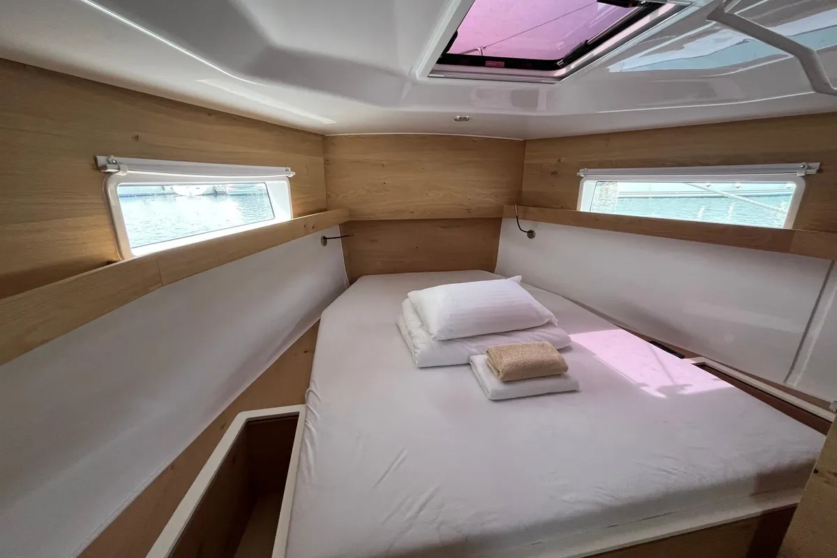 Cabin on Ollie, a Elan Impression 45 sailboat at Primošten, Croatia