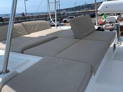 Deck of Lumina, a Lagoon 46 catamaran at Municipal Unit of Lefkada, Greece