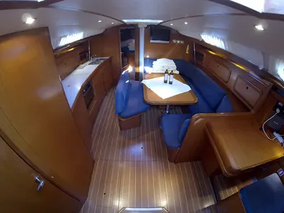 Salon of Skalice, a Cantiere Del Pardo (Grand Soleil) Grand Soleil 43 sailboat at Grad Šibenik, Croatia