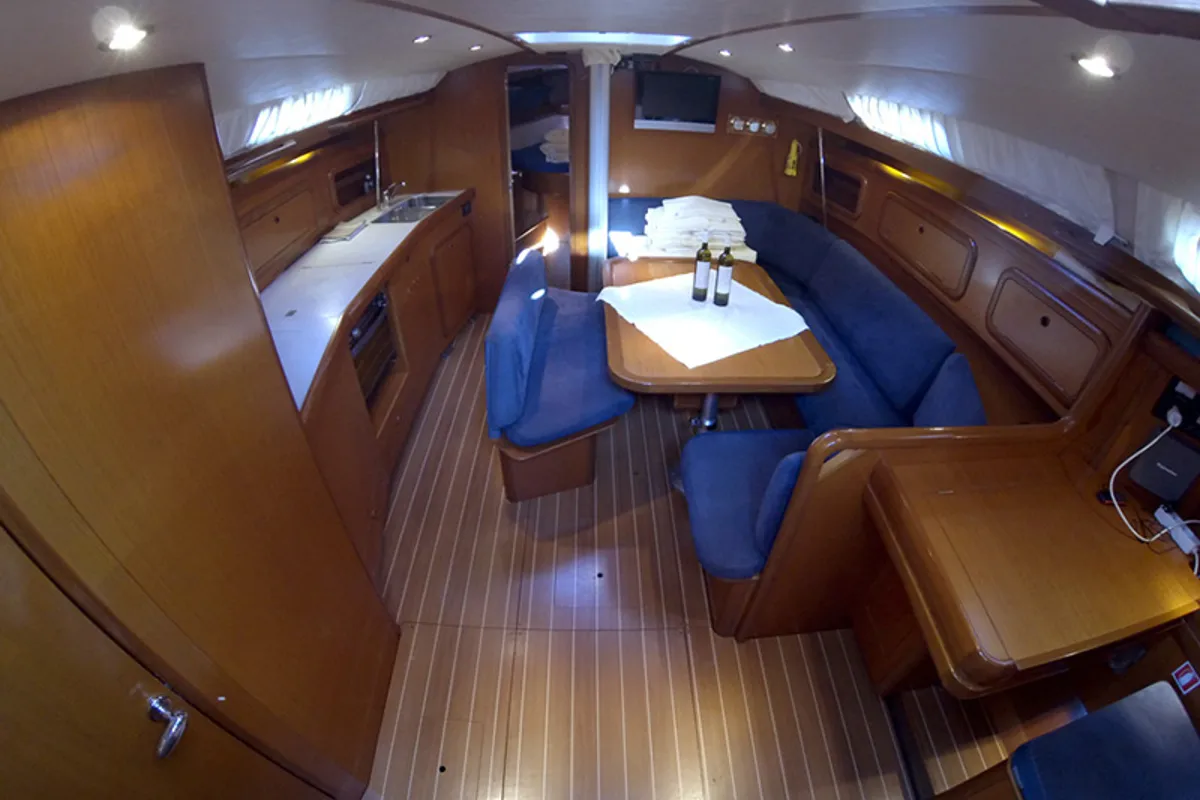 Salon of Skalice, a Cantiere Del Pardo (Grand Soleil) Grand Soleil 43 sailboat at Grad Šibenik, Croatia