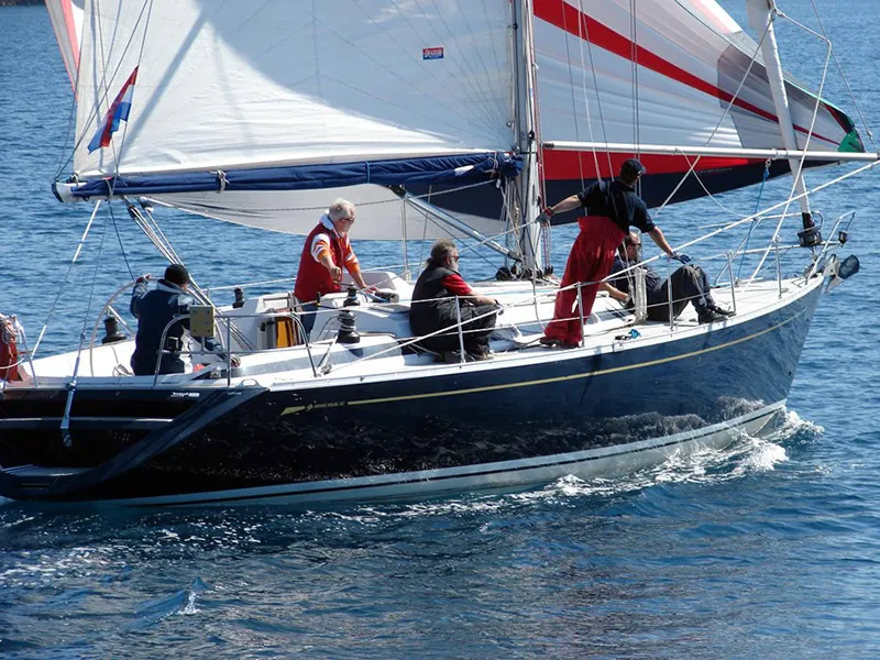 Exterior view of Skalice, a Cantiere Del Pardo (Grand Soleil) Grand Soleil 43 sailboat at Grad Šibenik, Croatia