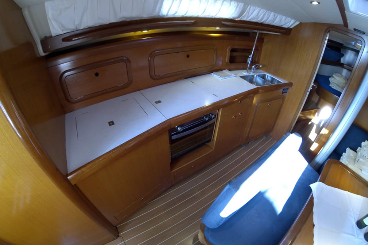 Galley of Skalice, a Cantiere Del Pardo (Grand Soleil) Grand Soleil 43 sailboat at Grad Šibenik, Croatia