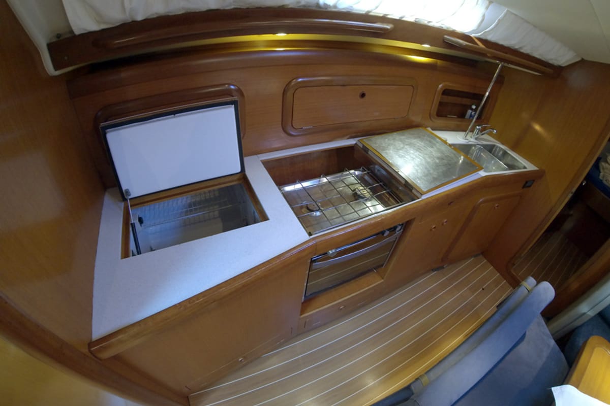 Galley of Skalice, a Cantiere Del Pardo (Grand Soleil) Grand Soleil 43 sailboat at Grad Šibenik, Croatia