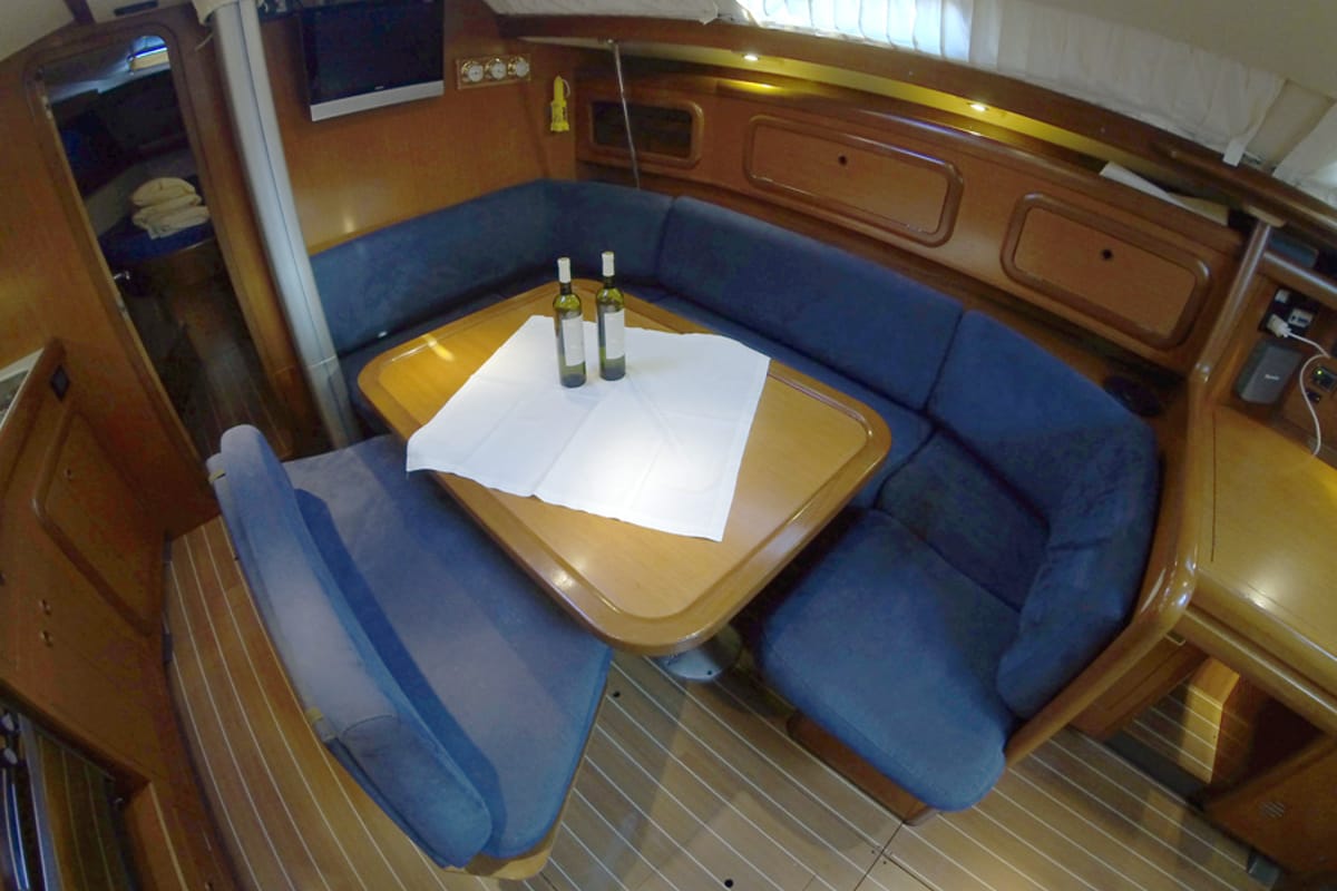 Salon of Skalice, a Cantiere Del Pardo (Grand Soleil) Grand Soleil 43 sailboat at Grad Šibenik, Croatia
