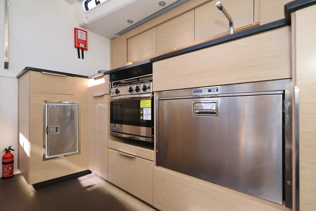 Galley of Aventura, a Hanse Yachts Hanse 460 sailboat at Dubrovnik, Croatia