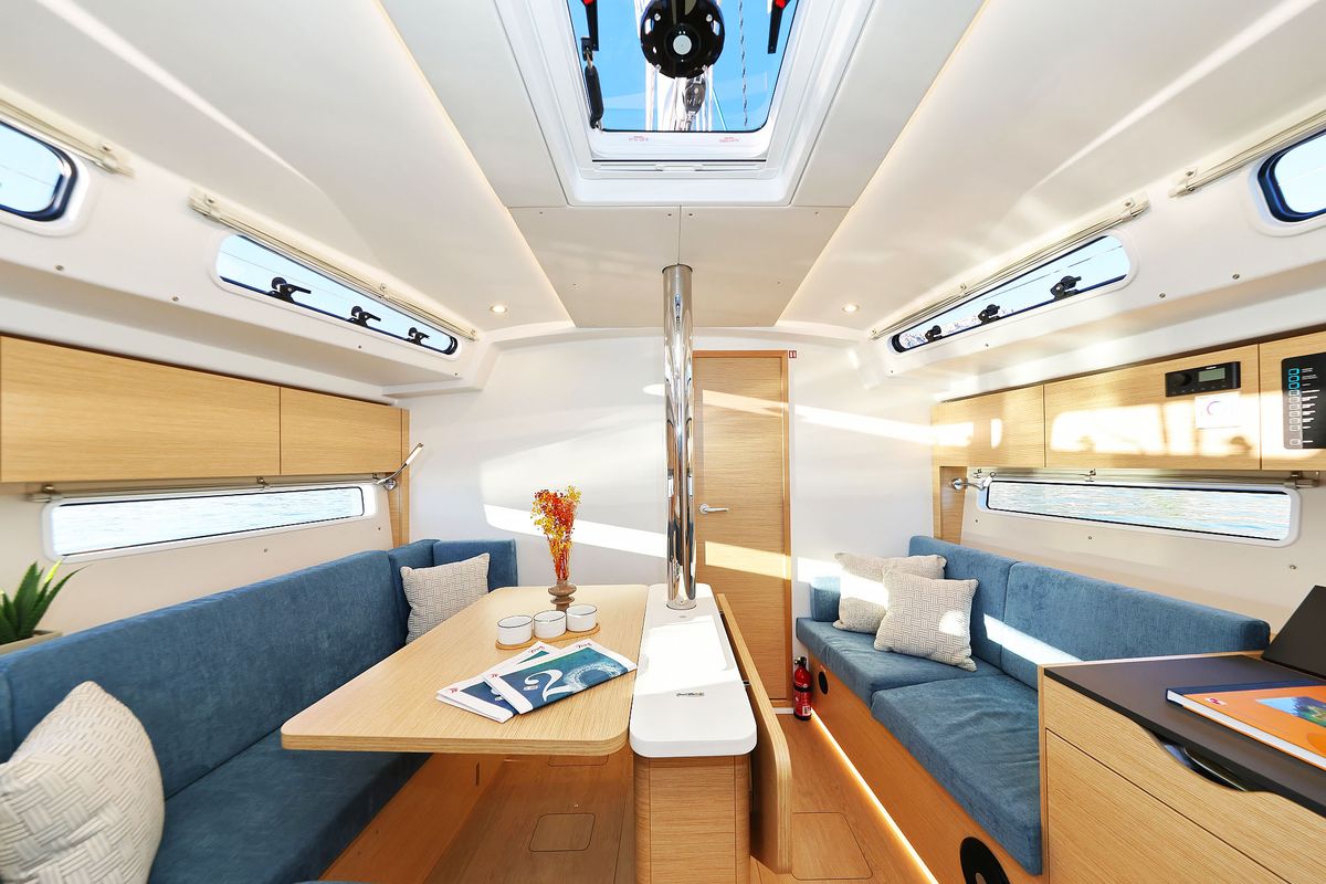 Salon of Amelie, a Hanse Yachts Hanse 360 sailboat at Grad Kaštela, Croatia