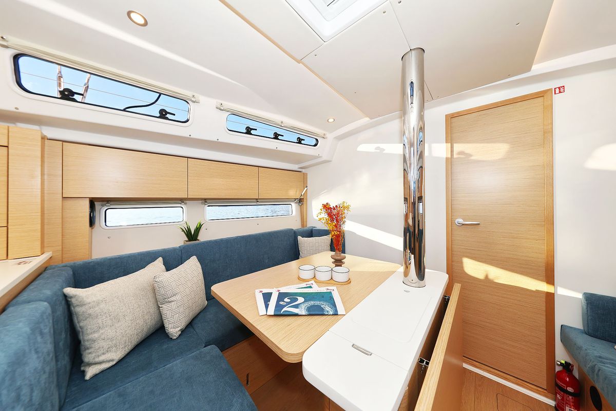 Salon of Amelie, a Hanse Yachts Hanse 360 sailboat at Grad Kaštela, Croatia
