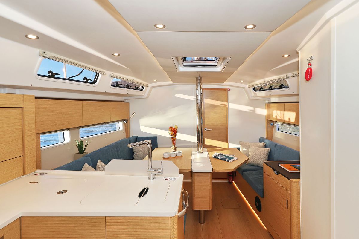 Salon of Amelie, a Hanse Yachts Hanse 360 sailboat at Grad Kaštela, Croatia