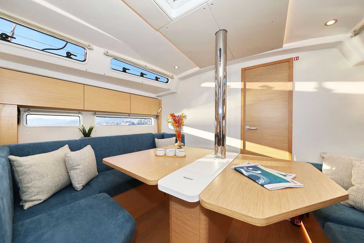 Salon of Amelie, a Hanse Yachts Hanse 360 sailboat at Grad Kaštela, Croatia