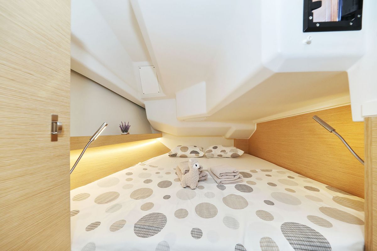 Cabin on Amelie, a Hanse Yachts Hanse 360 sailboat at Grad Kaštela, Croatia