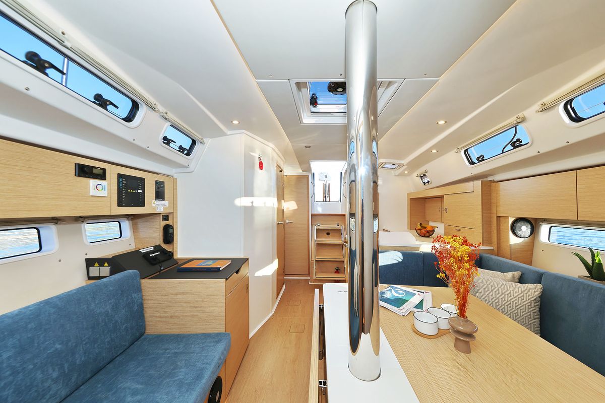 Salon of Amelie, a Hanse Yachts Hanse 360 sailboat at Grad Kaštela, Croatia