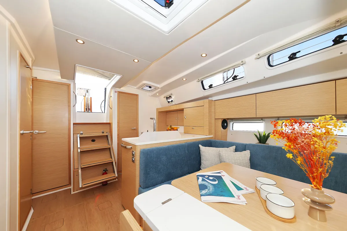 Salon of Amelie, a Hanse Yachts Hanse 360 sailboat at Grad Kaštela, Croatia