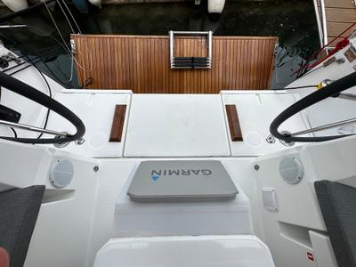 Cockpit of Aria, a Beneteau Oceanis 34.1 sailboat at Athens, Greece