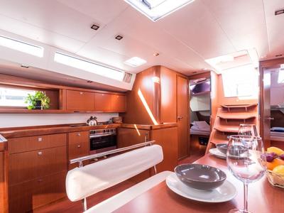 Galley of Summer Dream, a Beneteau Oceanis 48 sailboat at Split, Croatia