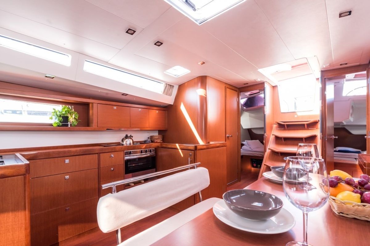 Galley of Summer Dream, a Beneteau Oceanis 48 sailboat at Split, Croatia