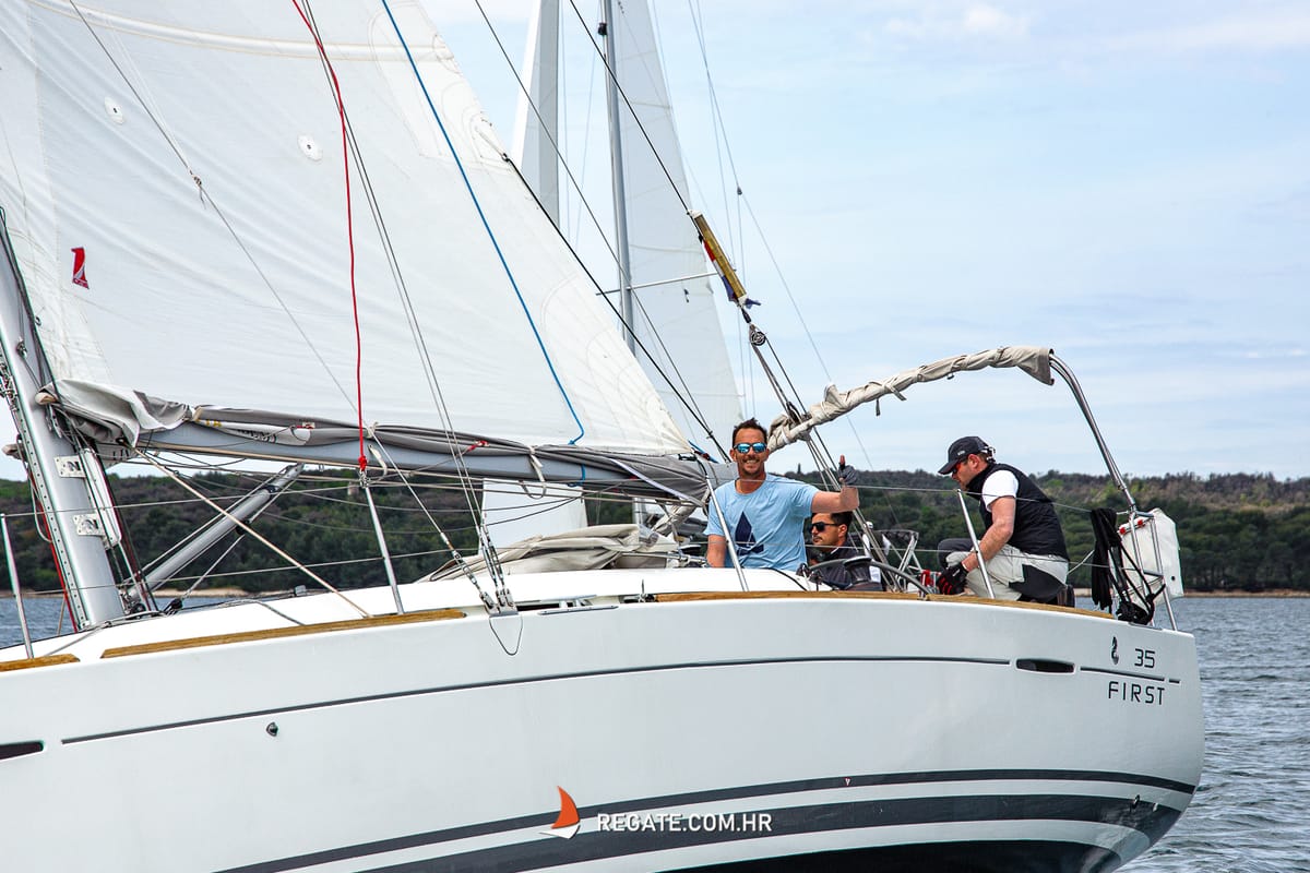 Exterior view of THETIS, a Beneteau First 35 sailboat at Grad Pula, Croatia