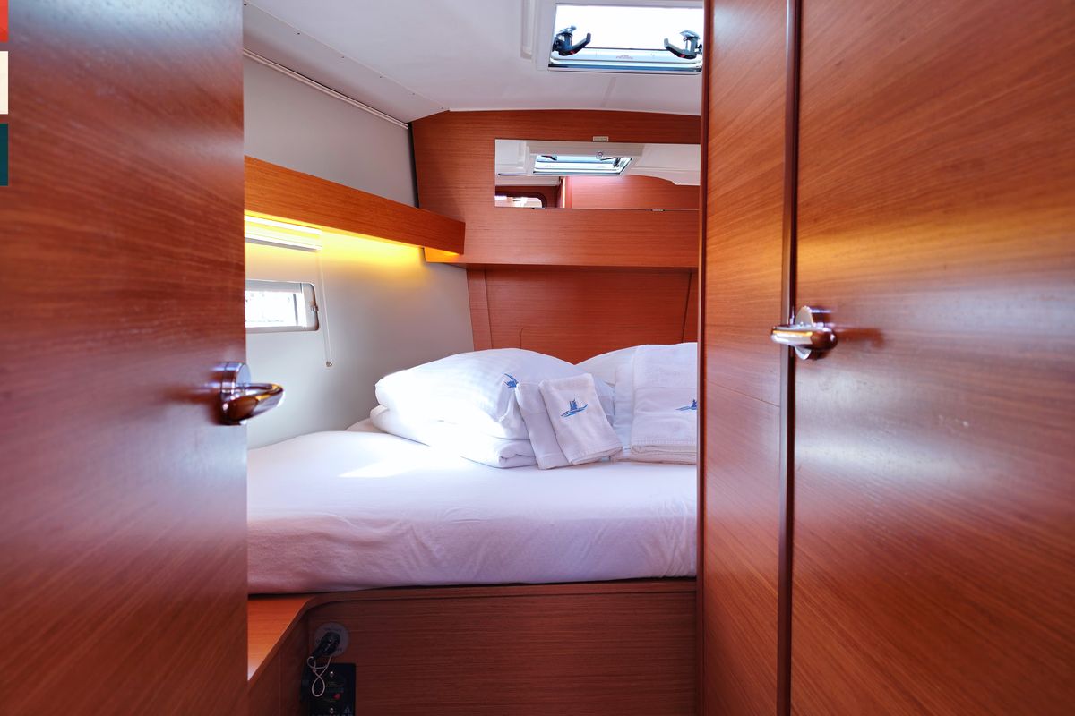 Cabin on Nika, a Dufour 390 GL sailboat at Grad Kaštela, Croatia