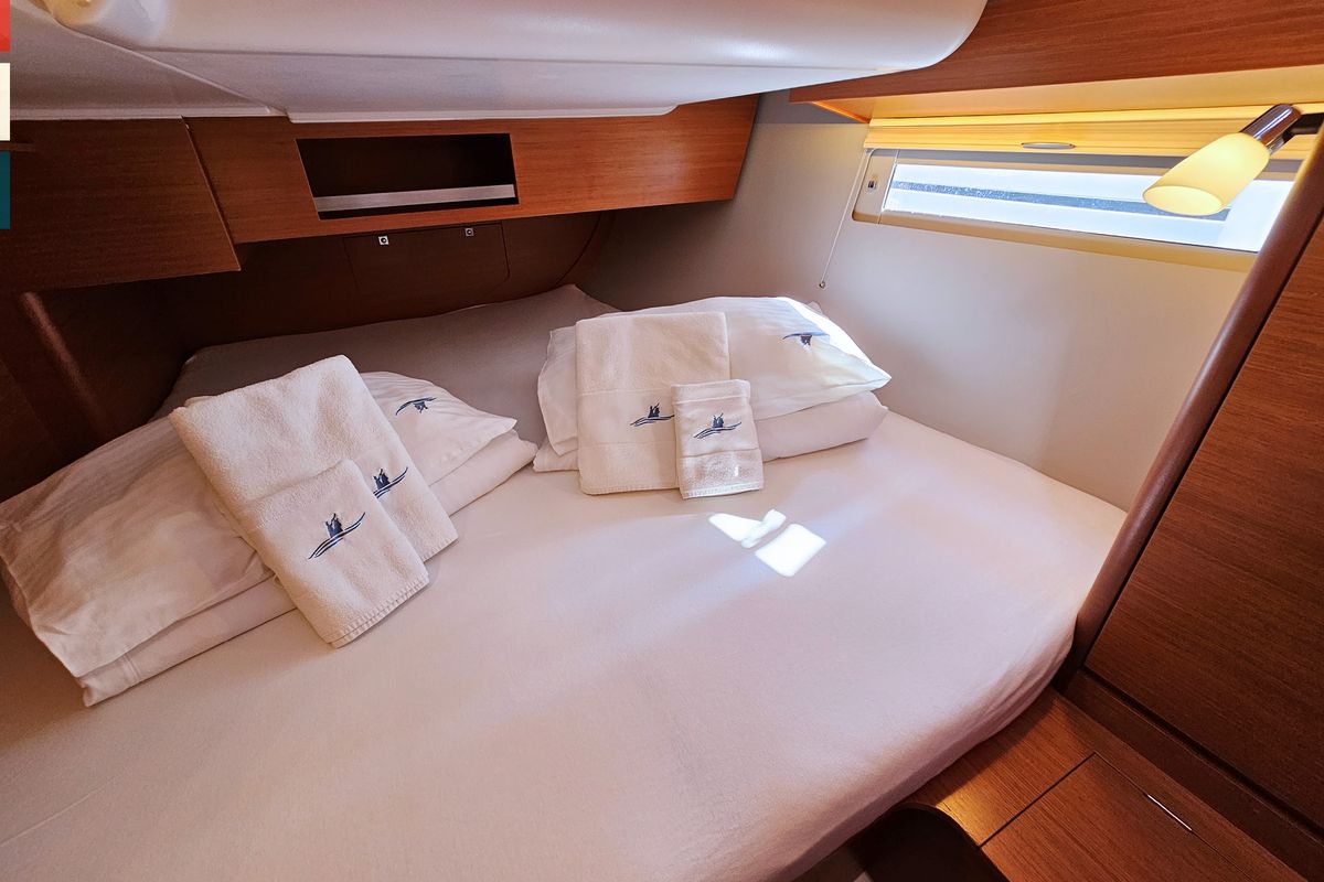 Cabin on Nika, a Dufour 390 GL sailboat at Grad Kaštela, Croatia