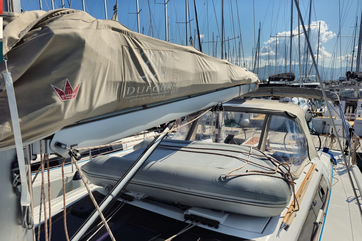 Nika, a Dufour 390 GL sailboat at Grad Kaštela, Croatia