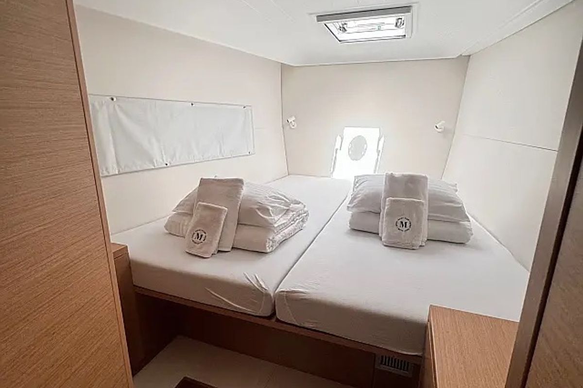 Cabin on Princess Rita, a Excess 14 catamaran at Seget Donji, Croatia