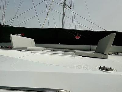Deck of Princess Rita, a Excess 14 catamaran at Seget Donji, Croatia