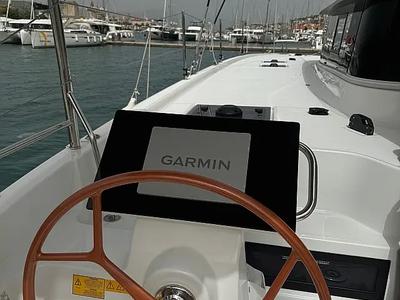 Cockpit of Princess Rita, a Excess 14 catamaran at Seget Donji, Croatia