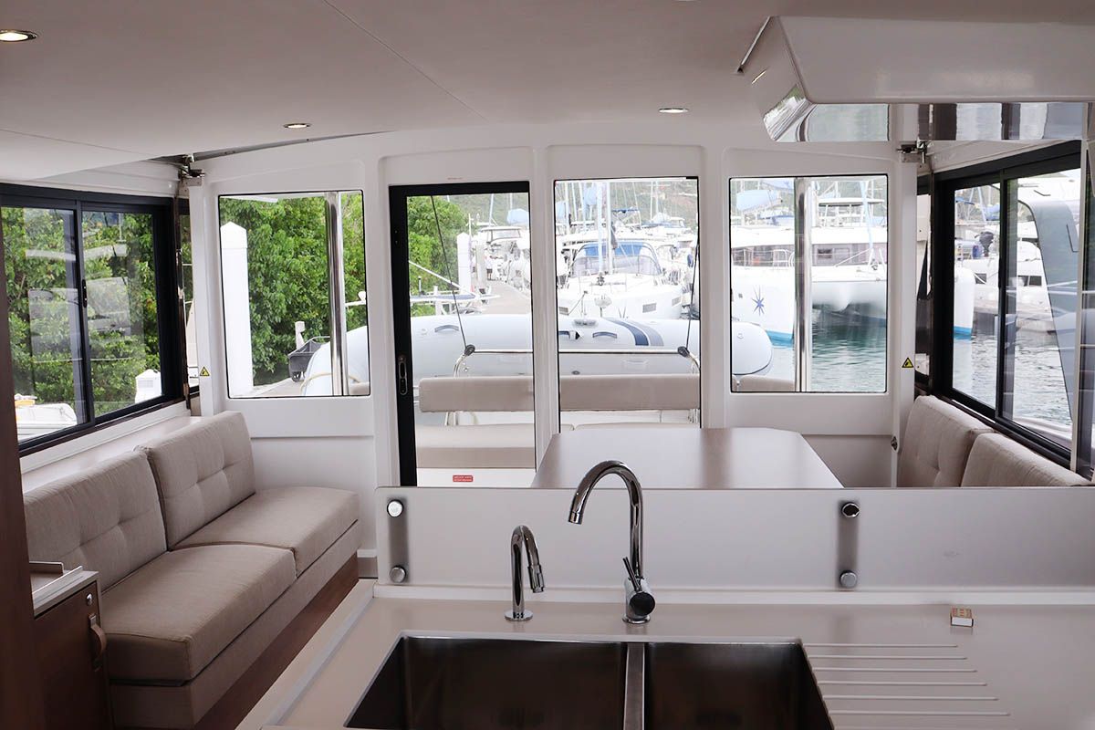 Salon of Joy, a Bali 4.6 catamaran at Road Town, British Virgin Islands