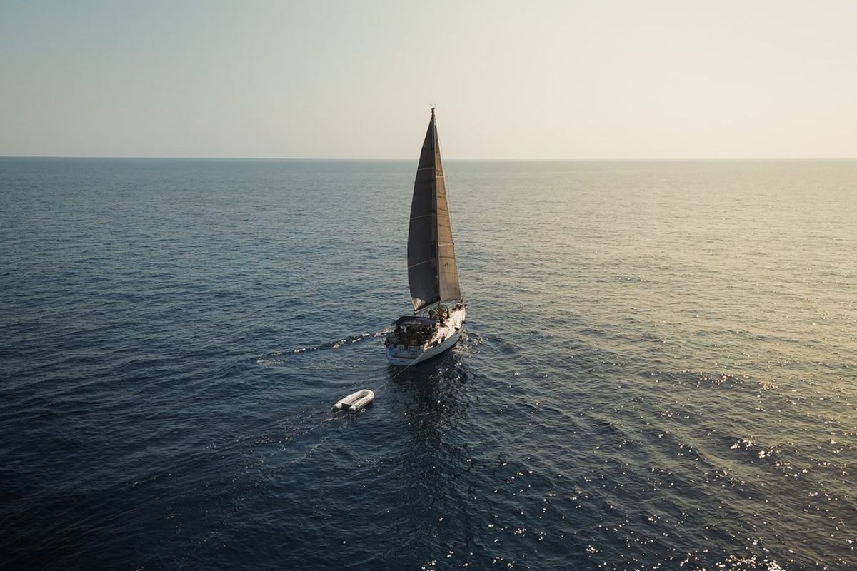 Exterior view of Maria Louise II, a Beneteau 50 sailboat at Capo d'Orlando, Italy