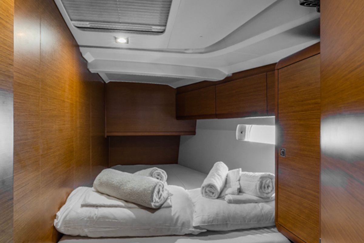 Salon of Maryalis, a Jeanneau Sun Odyssey 519 sailboat at Athens, Greece