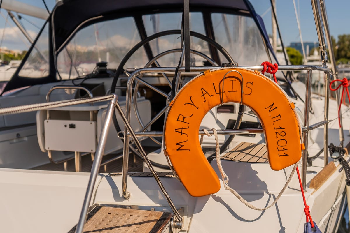 Maryalis, a Jeanneau Sun Odyssey 519 sailboat at Athens, Greece