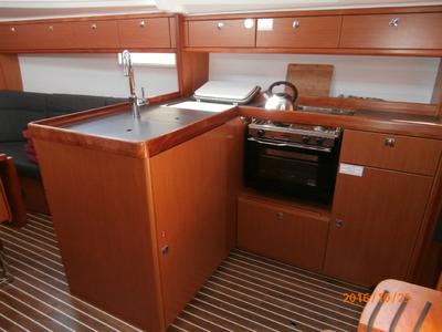 Galley of Mattina, a Bavaria Cruiser 37 sailboat at Municipal Unit of Lefkada, Greece