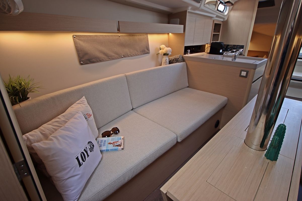 Salon of Loy, a Beneteau Oceanis 34.1 sailboat at Općina Rogoznica, Croatia
