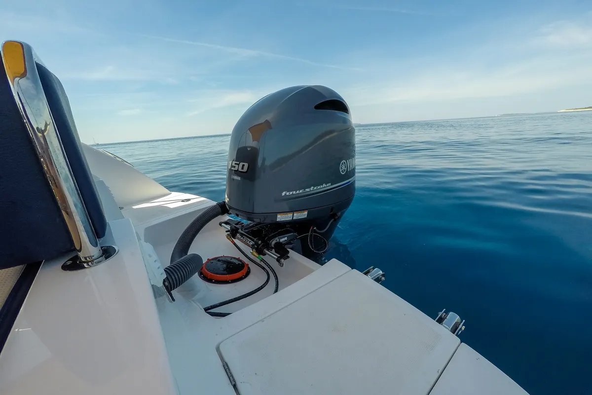 253065ML, a Galeon Galia 630 motorboat at Mali Lošinj, Croatia