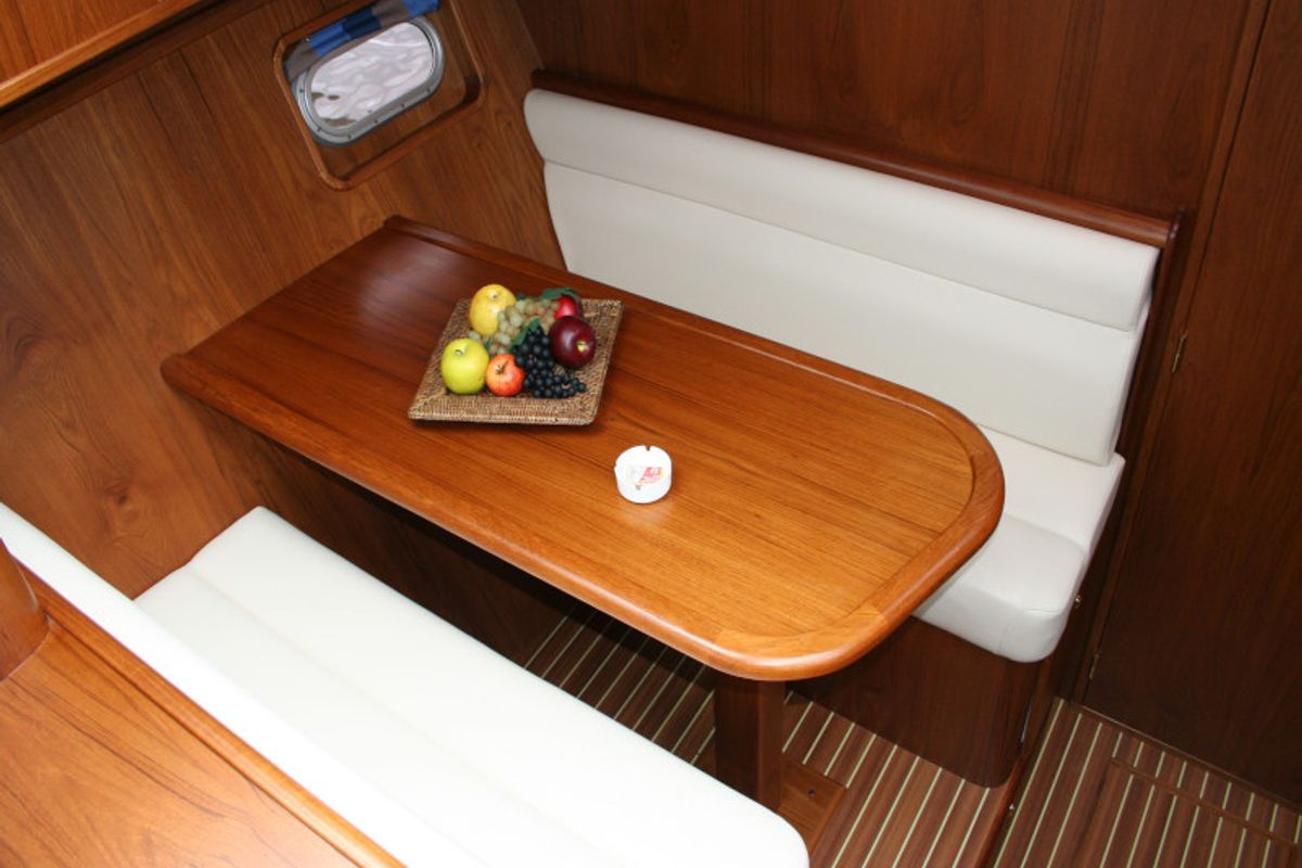 Galley of Evolution, a De Drait Reline 1260 motorboat at Drachten, Netherlands