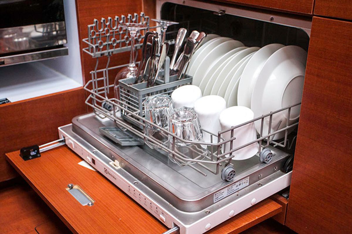 Galley of Kazka, a Dufour Exclusive 56 sailboat at Primošten, Croatia