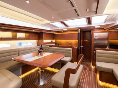 Salon of Kazka, a Dufour Exclusive 56 sailboat at Primošten, Croatia