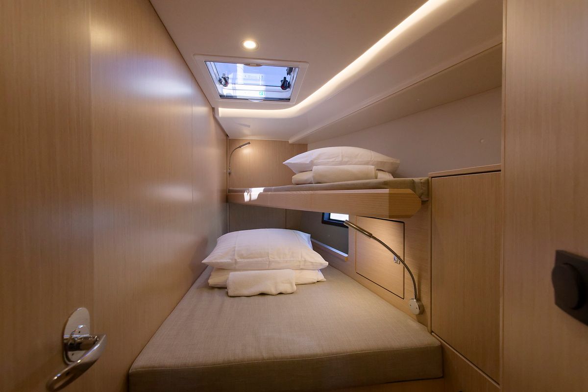 Cabin on Manann II, a Bavaria C45 sailboat at Grad Kaštela, Croatia
