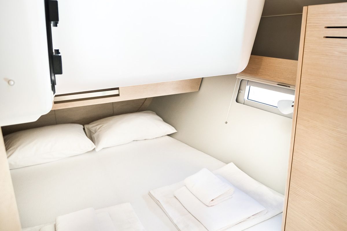 Cabin on Paris, a Dufour 390 sailboat at Fethiye, Turkey
