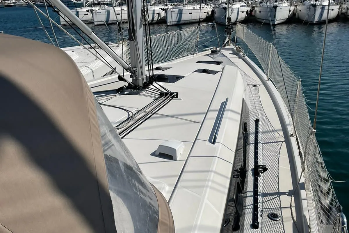 Deck of RITA, a Beneteau Oceanis 41.1 sailboat at Općina Sukošan, Croatia
