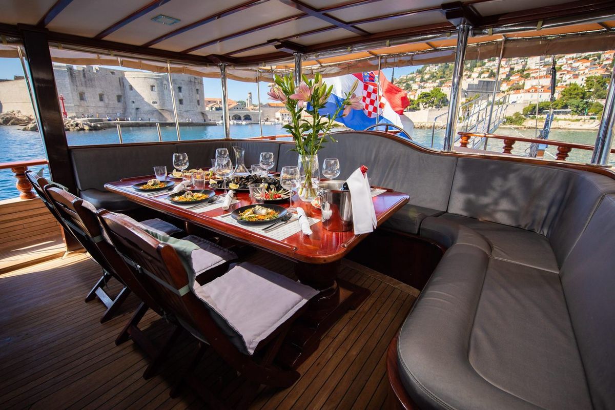 Salon of Phoenix Bronze, a Custom Made Phoenix Bronze yacht at Split, Croatia