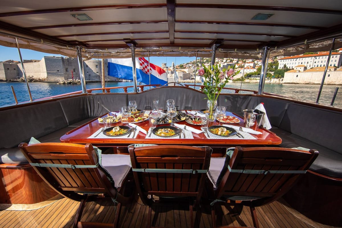 Salon of Phoenix Bronze, a Custom Made Phoenix Bronze yacht at Split, Croatia