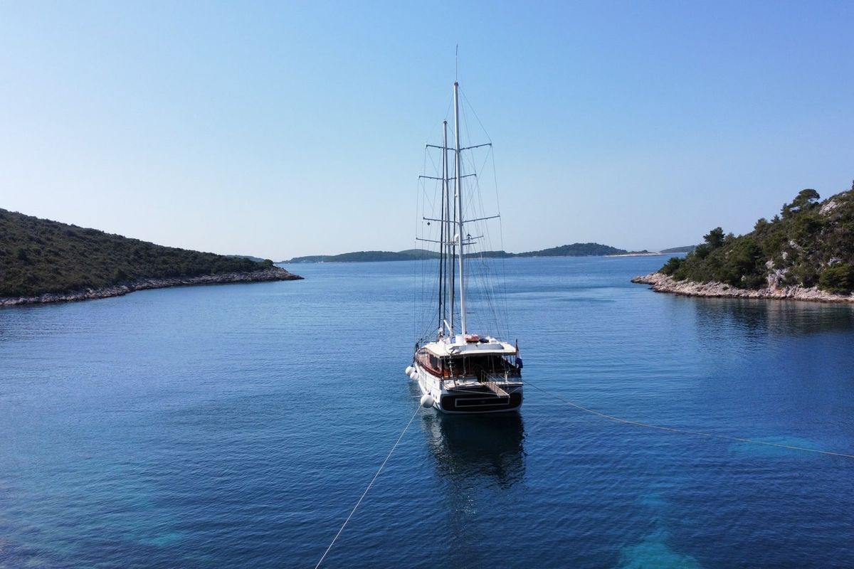 Exterior view of Phoenix Bronze, a Custom Made Phoenix Bronze yacht at Split, Croatia