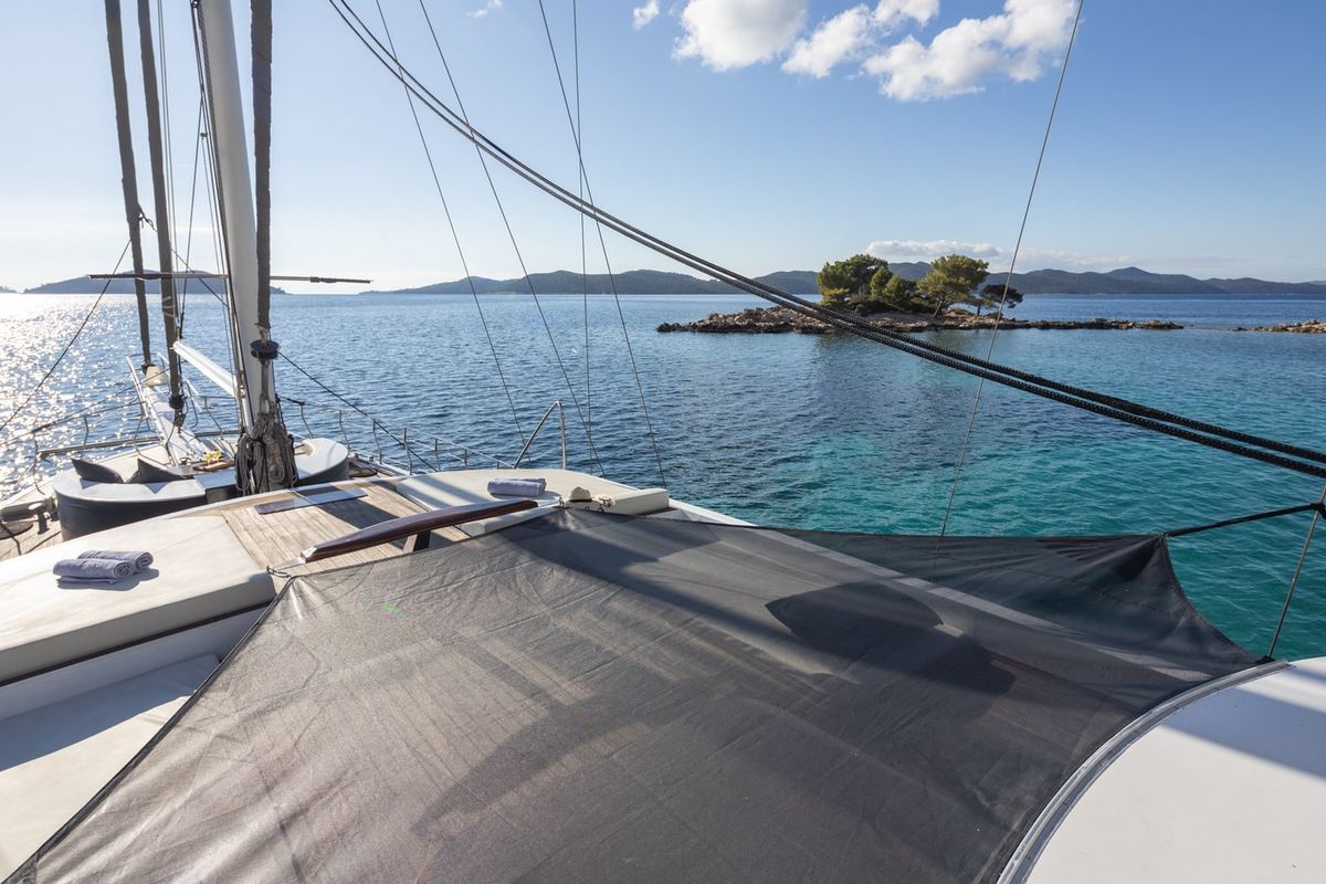 Deck of Phoenix Bronze, a Custom Made Phoenix Bronze yacht at Split, Croatia