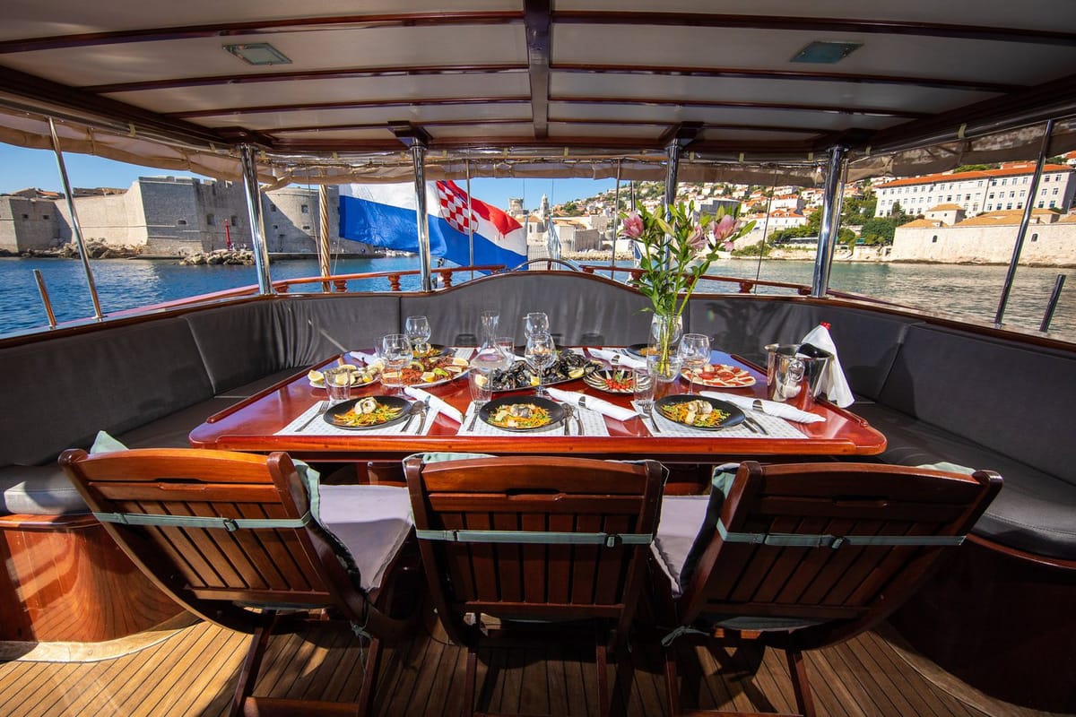 Deck of Phoenix Bronze, a Custom Made Phoenix Bronze yacht at Split, Croatia