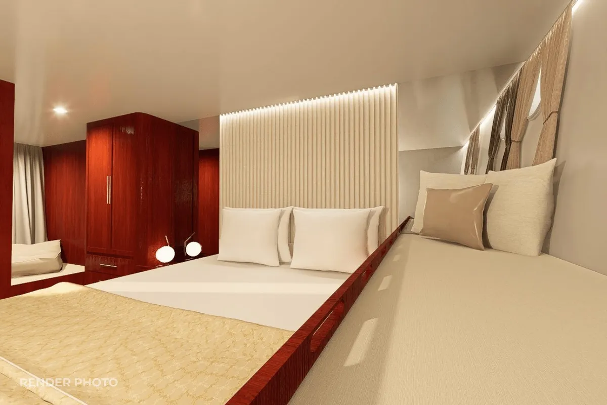 Cabin on Phoenix Bronze, a Custom Made Phoenix Bronze yacht at Split, Croatia
