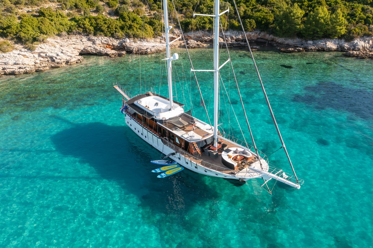 Exterior view of Phoenix Bronze, a Custom Made Phoenix Bronze yacht at Split, Croatia