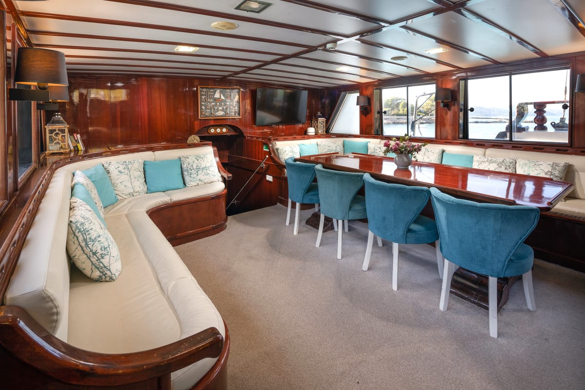 Salon of Phoenix Bronze, a Custom Made Phoenix Bronze yacht at Split, Croatia