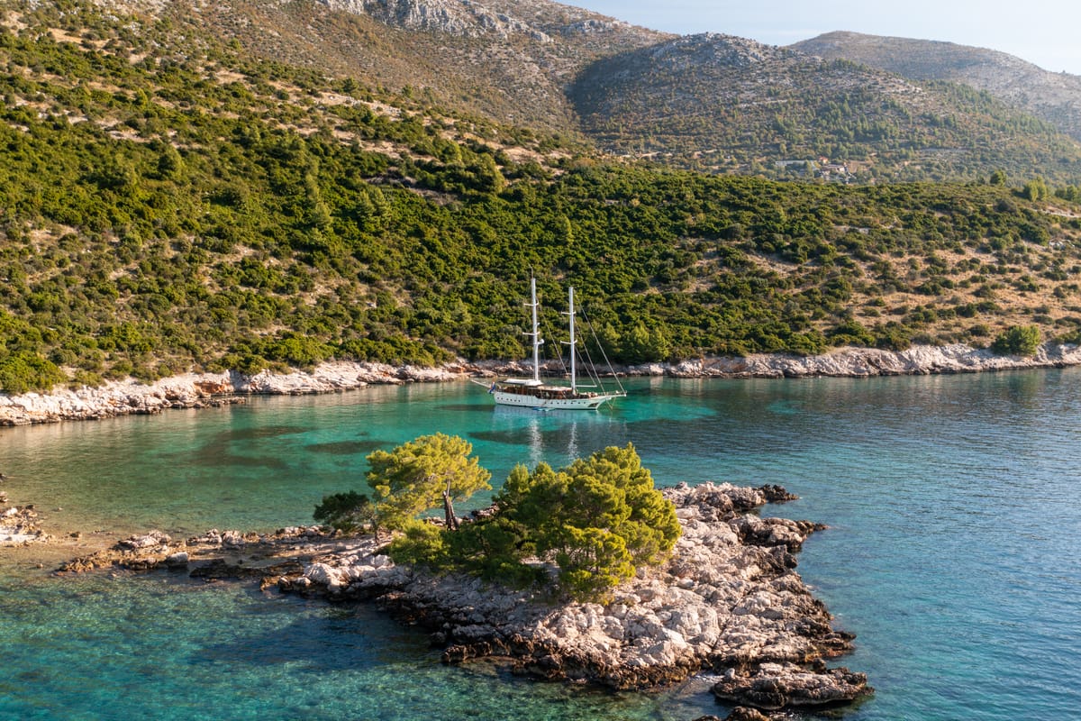 Exterior view of Phoenix Bronze, a Custom Made Phoenix Bronze yacht at Split, Croatia