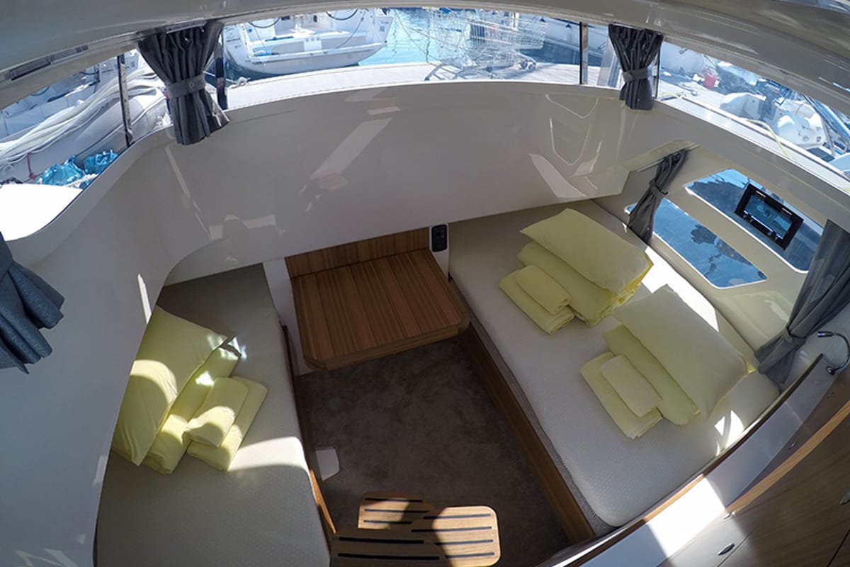 Cabin on Morski konjic, a Marex 320 ACC yacht at Grad Šibenik, Croatia