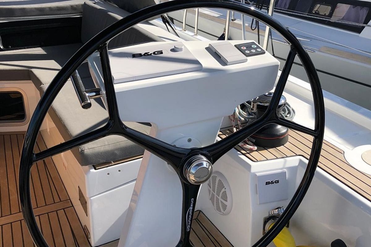 Cockpit of Pearl Dreams, a Beneteau Oceanis 51.1 sailboat at Općina Sukošan, Croatia